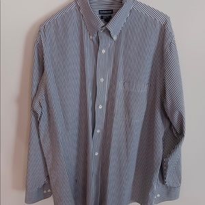 Croft&barrow Easy Care Classic Fit Pinstripe Casual Shirt. 17 1/2  34-35 Sleeves